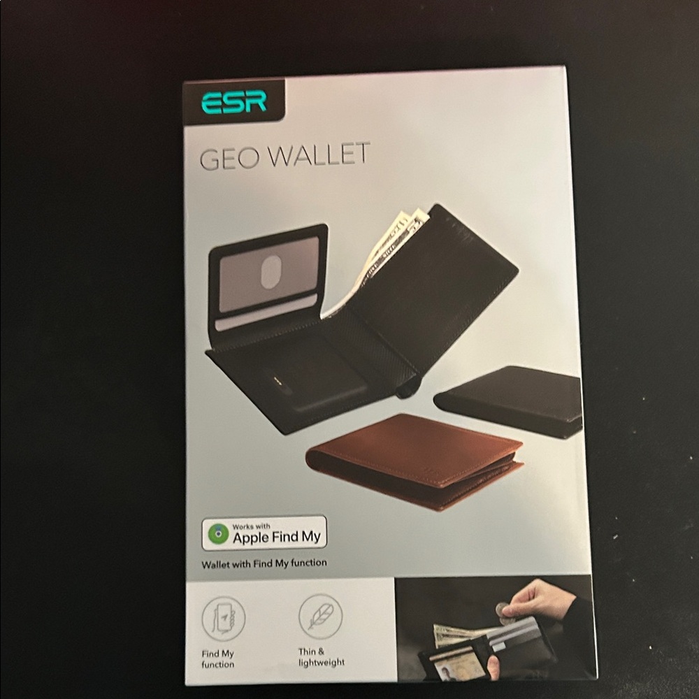 ESR Geo Wallet with Apple Find My - Black and Brown